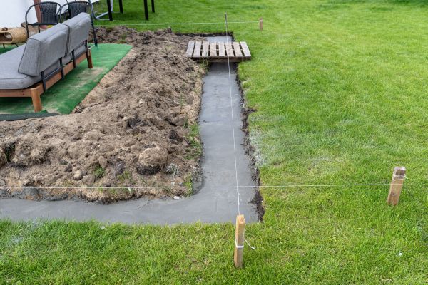 Cement Footer Installation in Kernersville